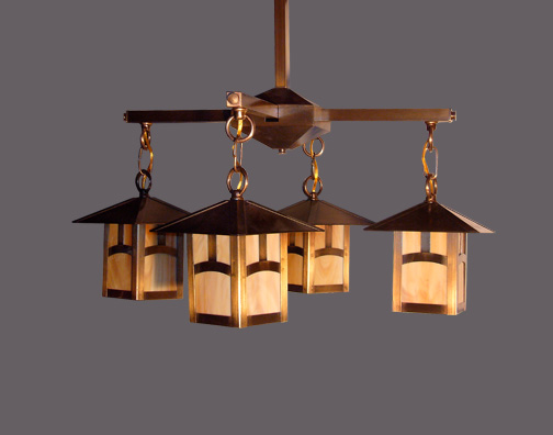 Mission Arts and Crafts Chandeliers AW-8-4