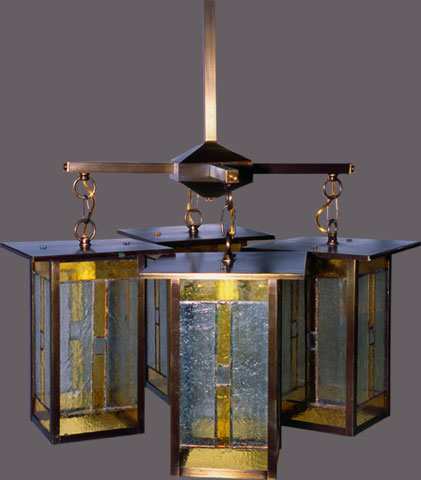 Mission Arts and Crafts Chandeliers PC-6-4-L