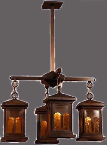 Mission Arts and Crafts Chandeliers MC-24-4